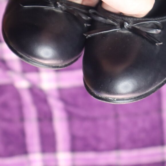 BLACK BOW HEELS 9.5W Predictions Pumps Classic Vegan Dark Academia Goth Office - Picture 5 of 9